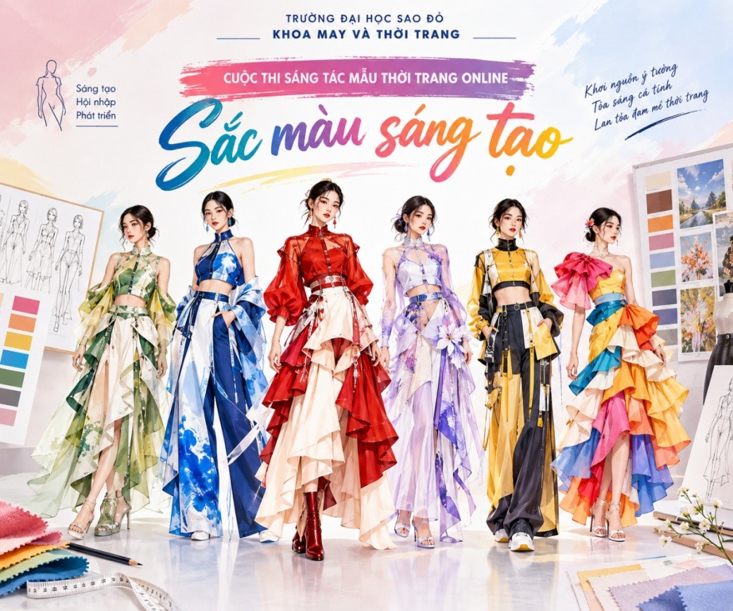 KHOA MAY VÀ THỜI TRANG PHÁT ĐỘNG CUỘC THI SÁNG TÁC MẪU THỜI TRANG ONLINE “SẮC MÀU SÁNG TẠO” CHÀO MỪNG NGÀY NHÀ GIÁO VIỆT NAM 20-11